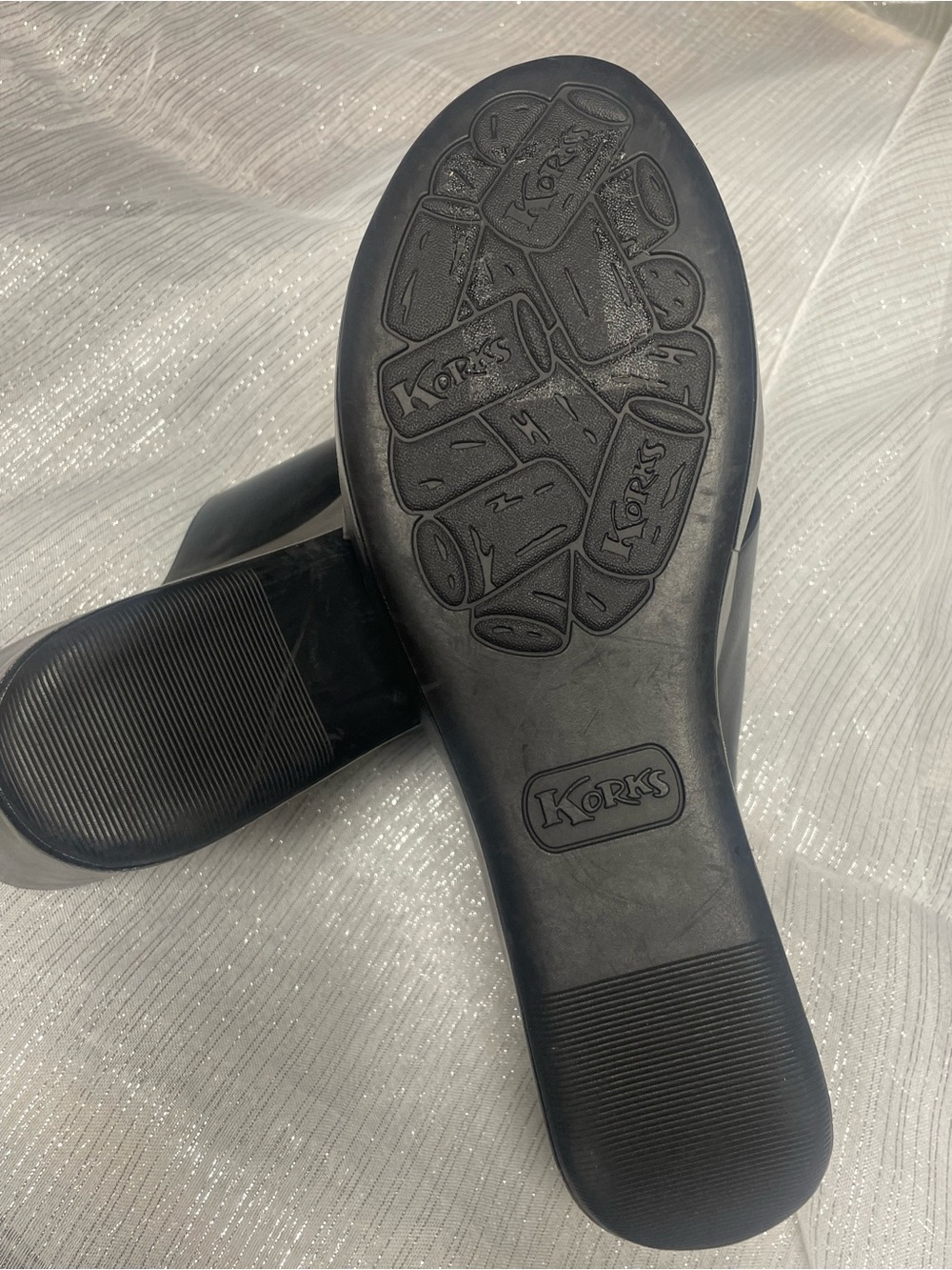 Korks Women’s Black Platform Slide Sandals - Picture 4 of 6